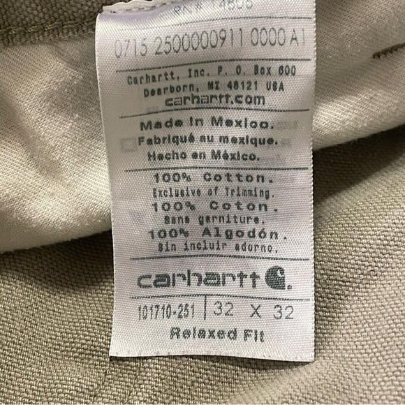CARHARTT Twill Relaxed Fit Utility Work Pant - Picture 7 of 8